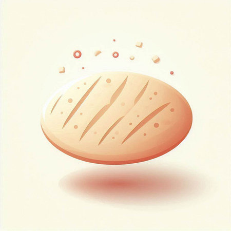 Vector illustration of bread loaf on white background. Eps 10 vector file.のイラスト素材