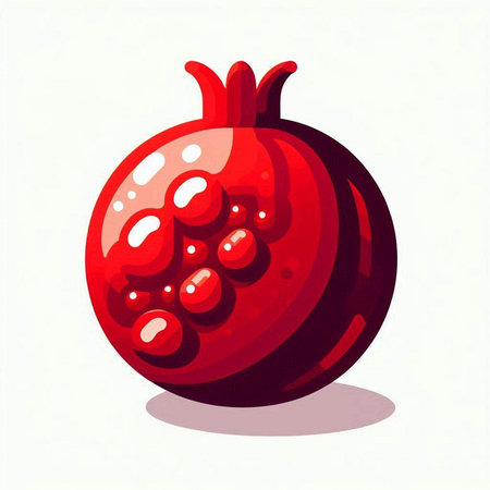 Pomegranate fruit vector illustration. Pomegranate vector illustration.のイラスト素材