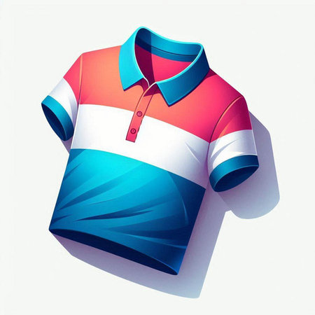 Polo shirt design template, t-shirt mockup, vector illustrationのイラスト素材