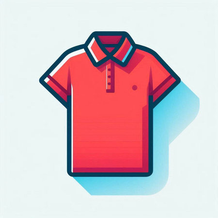 Polo shirt icon. Vector illustration of a polo shirt.のイラスト素材
