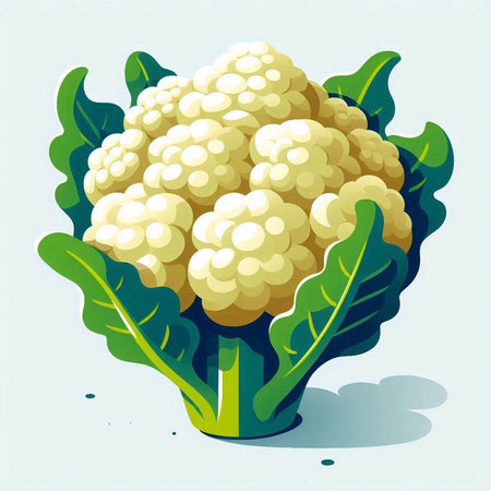 Cauliflower vector illustration. Cauliflower vector illustration. Cauliflower vector illustrationのイラスト素材