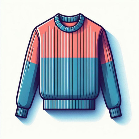 Illustration of a sweater on a white background. Vector illustration.のイラスト素材