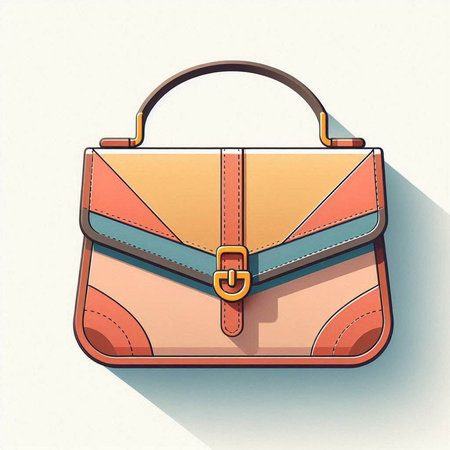 Stylish handbag on a white background. Vector illustration. Eps 10のイラスト素材