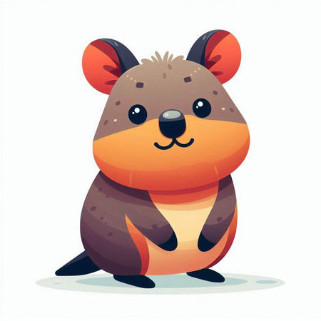 Cute cartoon hamster isolated on white background. Vector illustration.のイラスト素材