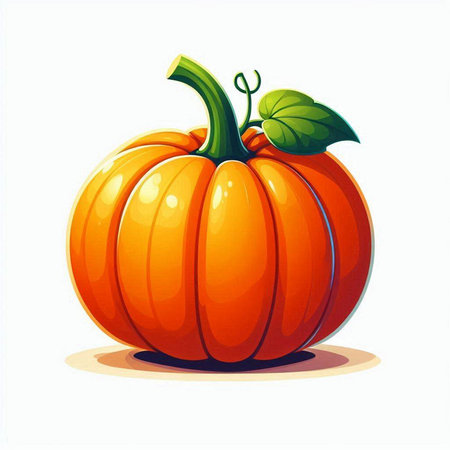 Pumpkin on a white background. Vector illustration of a pumpkin.のイラスト素材