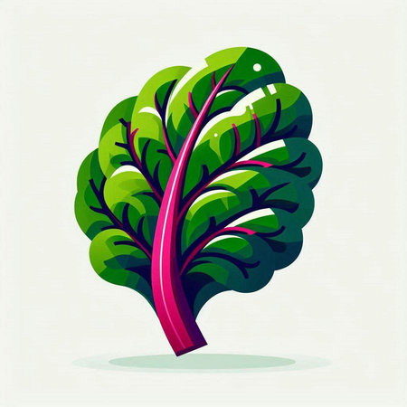Swiss chard. Vector illustration of swiss chard.のイラスト素材