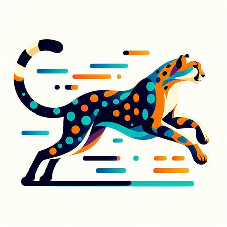 Cheetah, cheetah, panther, cheetah vector illustrationのイラスト素材