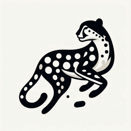 Vector illustration of a cheetah on a white background. Isolated.のイラスト素材