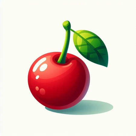 Cherry. Vector illustration. Isolated on white background. EPS 10のイラスト素材