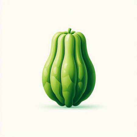 Papaya isolated on a white background. Vector illustration. Eps 10.のイラスト素材