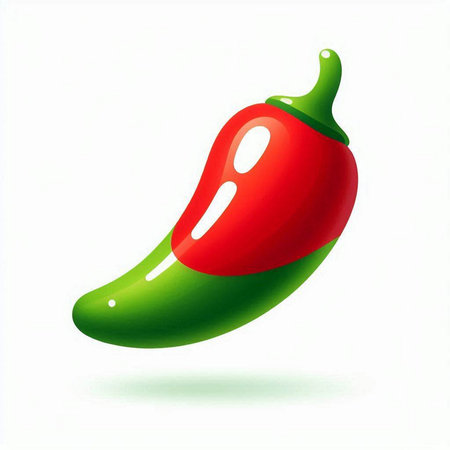 hot chili pepper on a white background, vector illustration, eps10のイラスト素材
