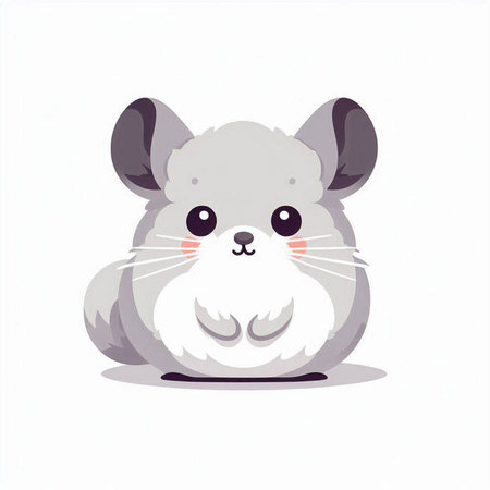 Cute cartoon mouse isolated on a white background. Vector illustration.のイラスト素材