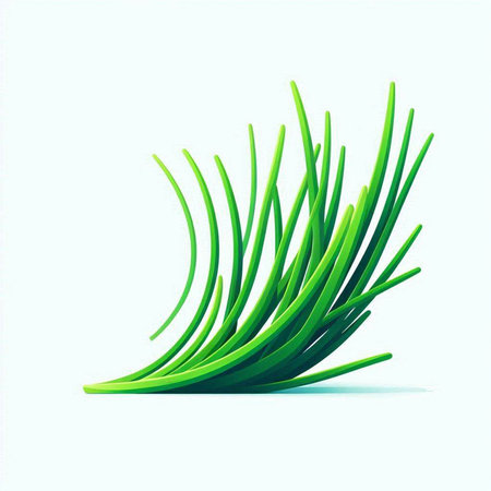 Green onion isolated on white background. Vector illustration. Eps 10.のイラスト素材