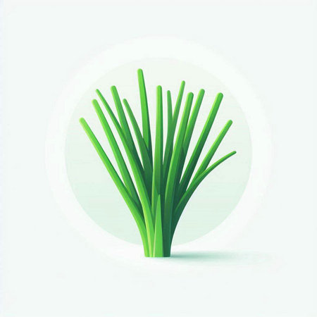 Green onion icon on white background. Vector illustration for your design.のイラスト素材