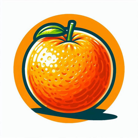 Orange fruit on a white background. Vector illustration. Eps 10.のイラスト素材