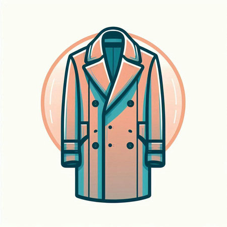 Vector illustration of a coat in a flat style. Vector illustration of a coat.のイラスト素材