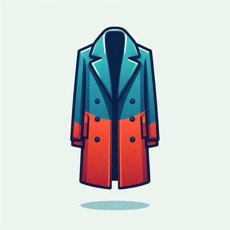 Vector illustration of a coat. Isolated on a white background.のイラスト素材