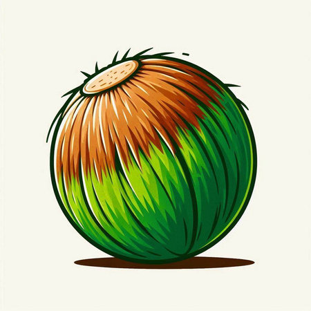 Illustration of a green onion on a white background, vector illustrationのイラスト素材