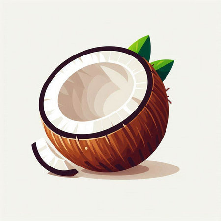 Coconut vector illustration on white background. Coconut vector illustration.のイラスト素材