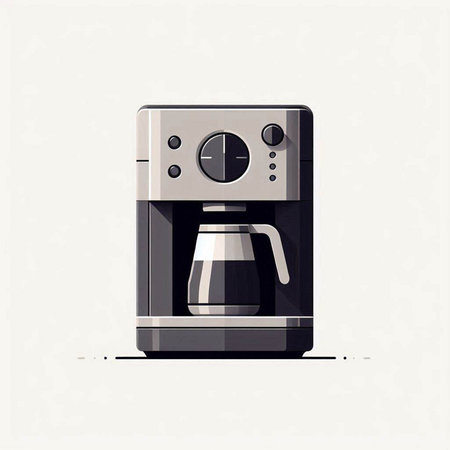 Coffee machine. Vector illustration in flat style. EPS 10のイラスト素材