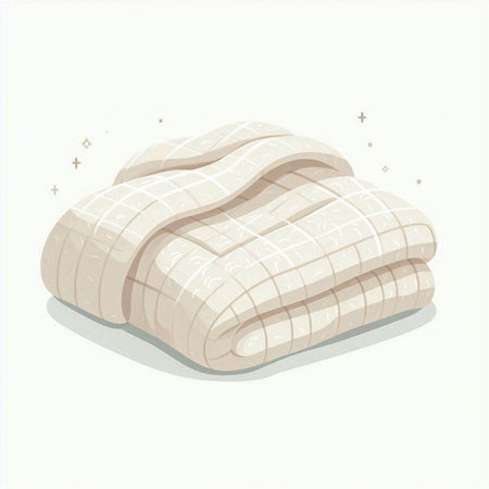 Illustration of a stack of pillows on a white background.のイラスト素材