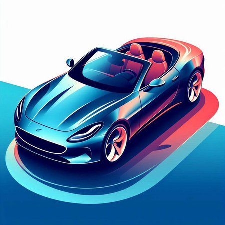 Sport car on a white background. Vector illustration. Eps 10.のイラスト素材