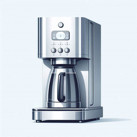 Coffee machine isolated on white background. 3d illustration.のイラスト素材