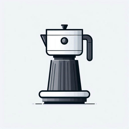 Coffee maker icon. Vector illustration of a coffee maker.のイラスト素材