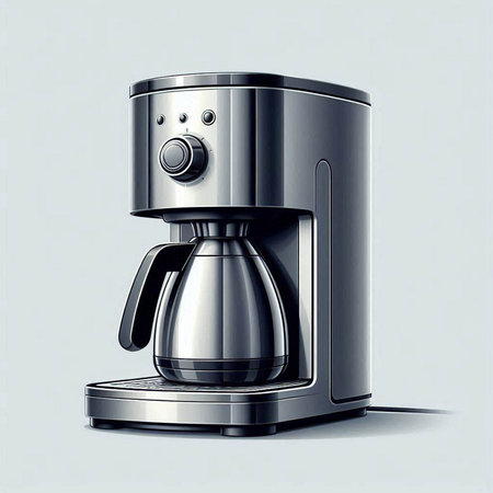 Coffee machine isolated on white background. 3d rendering.のイラスト素材