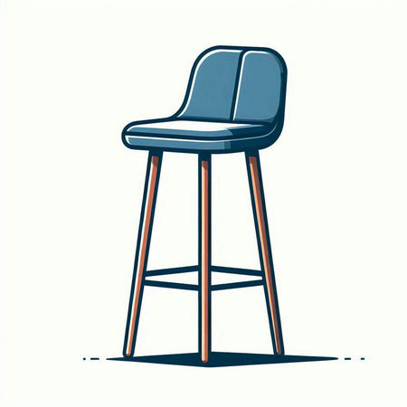 Vector illustration of a modern chair on a white background. Isolated object.のイラスト素材