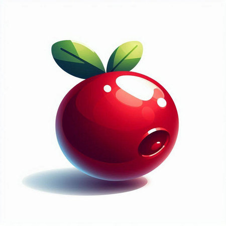 Cranberry isolated on white background. Vector illustration. Eps 10.のイラスト素材