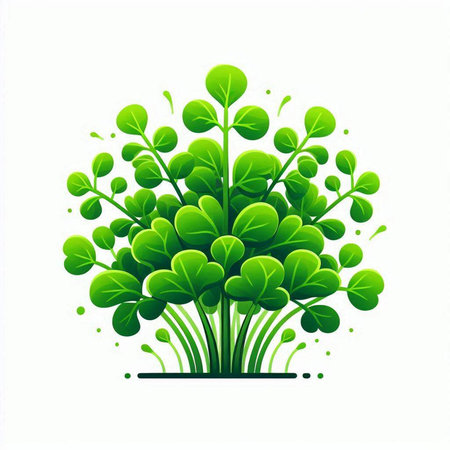 Green plant isolated on white background. Vector illustration. Eps 10.のイラスト素材