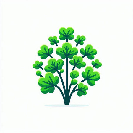 green tree isolated on white background. vector illustration. eps 10のイラスト素材