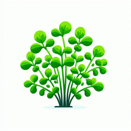 Green plant on a white background. Vector illustration for your design.のイラスト素材