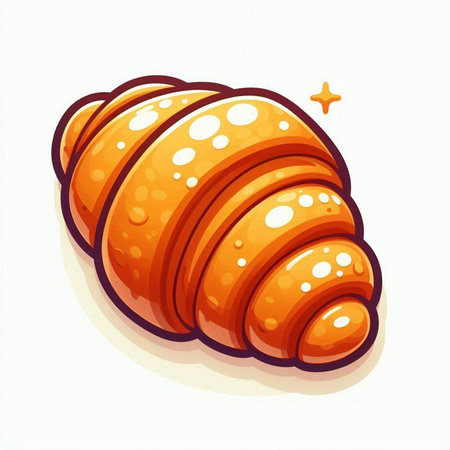 Croissant icon isolated on white background. Vector Illustration.のイラスト素材