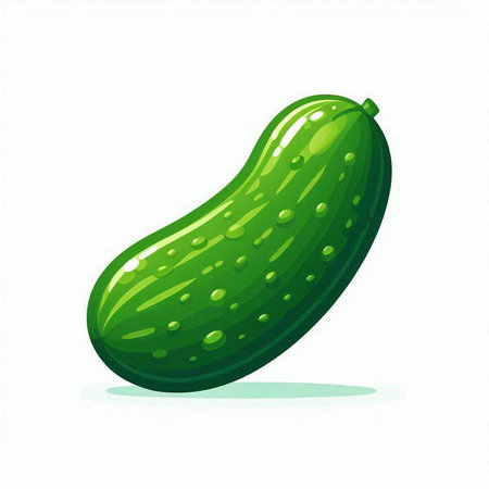 Cucumber on a light background. Vector illustration. Eps 10のイラスト素材