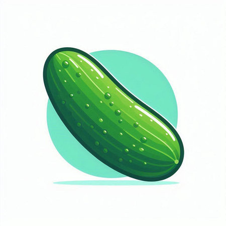 Cucumber isolated on white background. Vector illustration. Eps 10.のイラスト素材