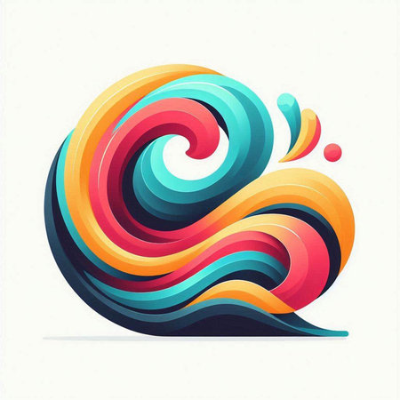 abstract colorful waves vector illustration on white background. Eps 10.のイラスト素材