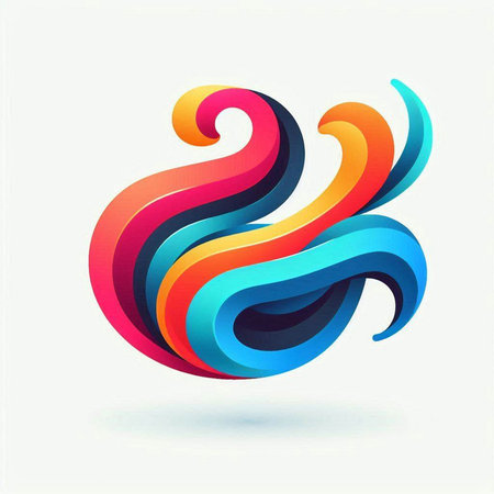 Abstract colorful swirl icon. Vector design template elements for your application or corporate identity.のイラスト素材