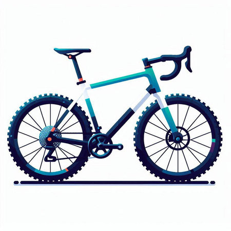 Bicycle isolated on white background. Vector illustration. Eps 10.のイラスト素材