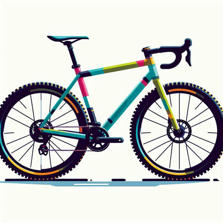 Vector illustration of a bicycle on a white background. Vector illustration.のイラスト素材