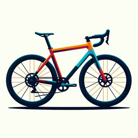 Vector illustration of a bicycle on a white background. Eps 10.のイラスト素材