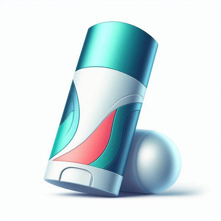 deodorant isolated on a white background. 3d render.のイラスト素材