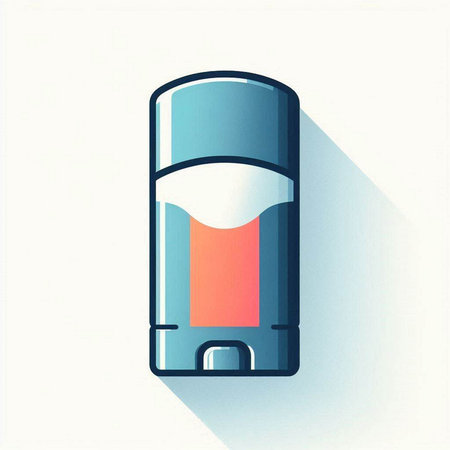 Flat icon of a lighter with a long shadow on a white backgroundのイラスト素材