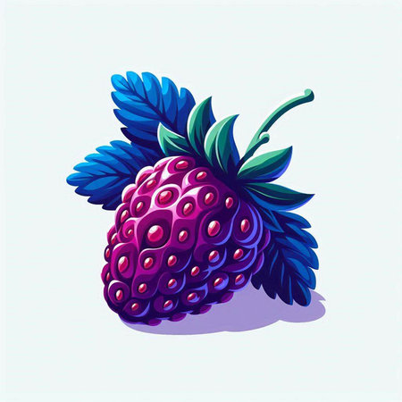 strawberry on white background, vector illustration, eps10のイラスト素材