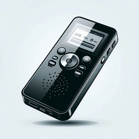 Modern black mobile phone isolated on white background. 3d render.のイラスト素材