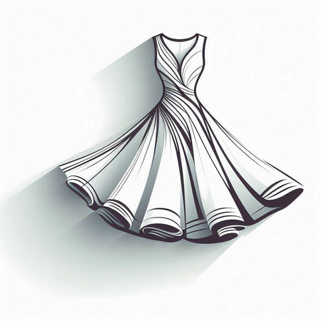Dress design, vector illustration eps 10. Clipping path included.のイラスト素材