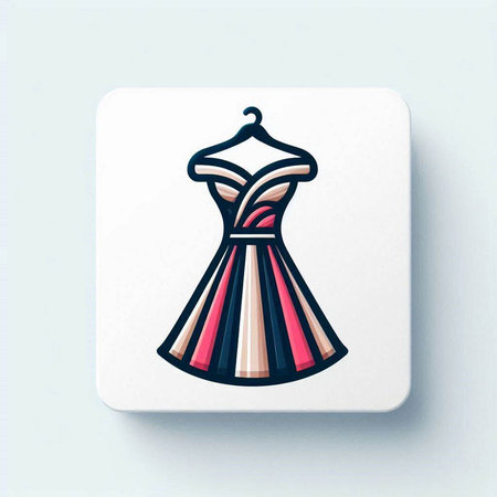 Doodle dress on white background. Vector illustration. Eps 10.のイラスト素材