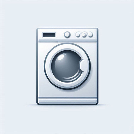 Washing machine icon. Realistic illustration of washing machine icon for web designのイラスト素材