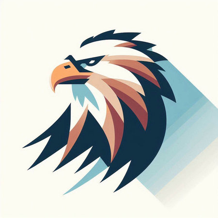 eagle head, vector illustration, eps10, no transparencyのイラスト素材